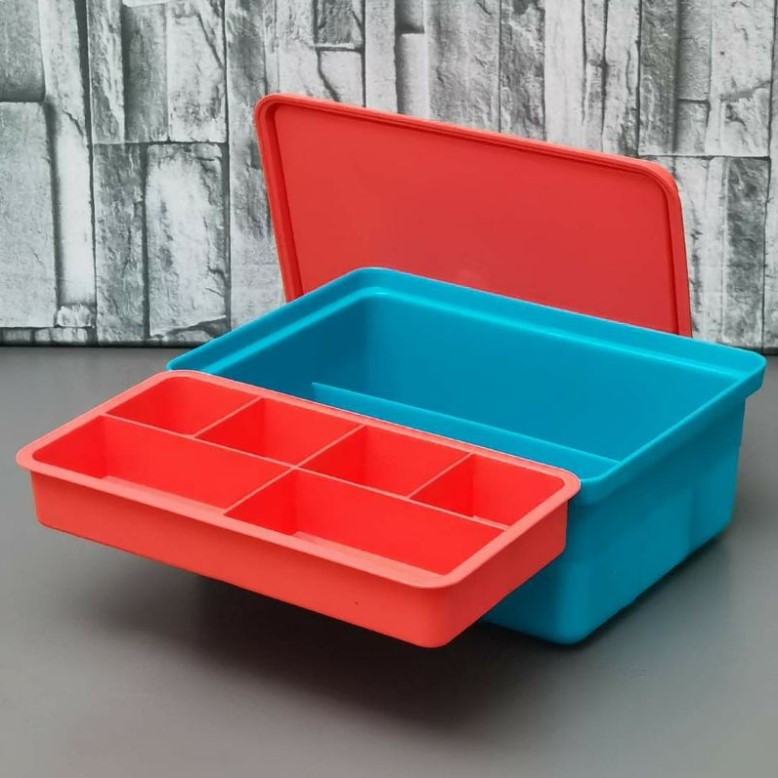 Bộ Khay Tupperware Đựng Sushi, Topping 2 ngăn Fun Keeper - Tupperware Malaysia Chính Hãng