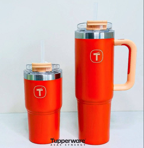 Tuptrung - Ly Giữ Nhiệt Tupperware Big T Có Ống Hút 660ml / 1.1L