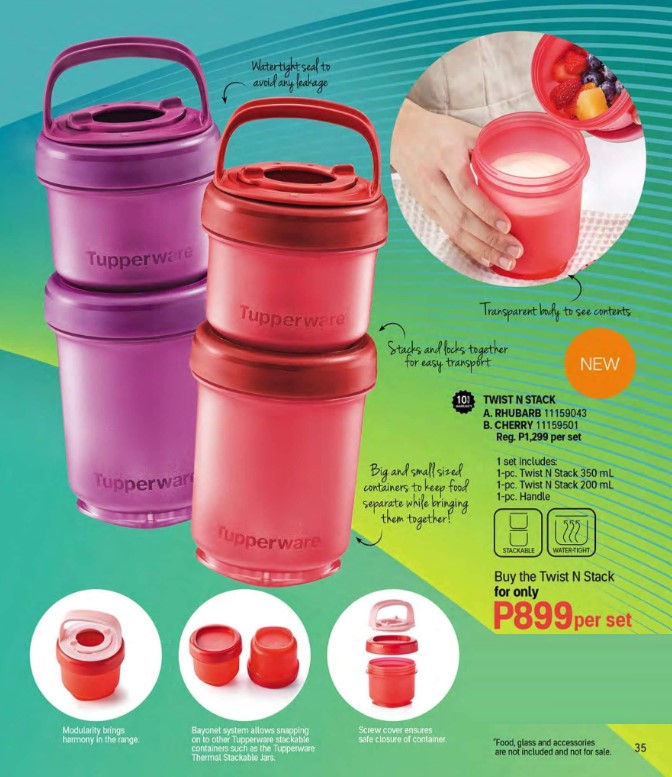 Tuptrung Bộ 02 Hộp Tupperware Twist N Snack (02 Hộp)