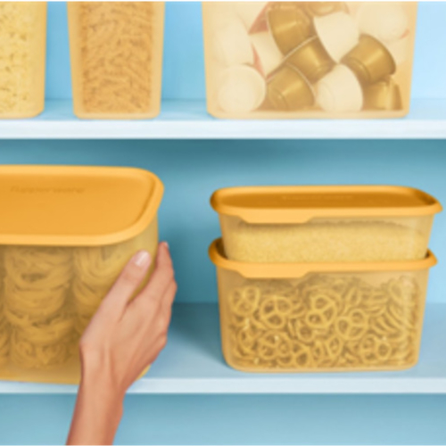 Bộ 3 Hộp Tupperware Trữ Mát / Khô One Touch - Màu Vàng
