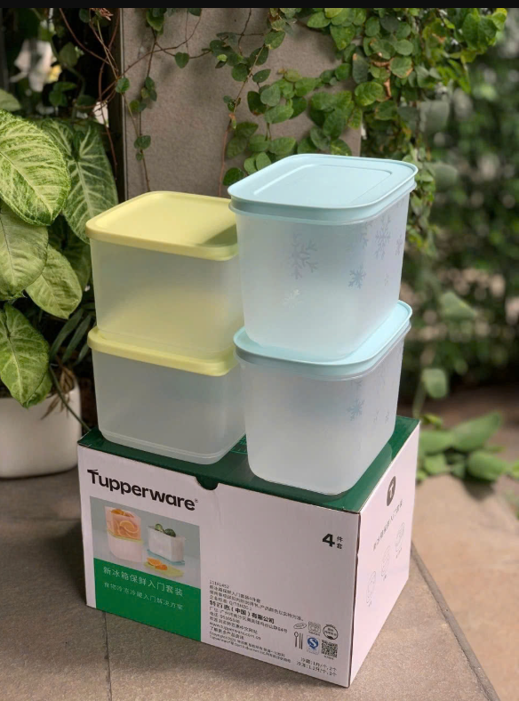 Bộ 4 Hộp Tupperware Trrữ Đông/Mát Starter Set II - New Tupperware Chính Hãng