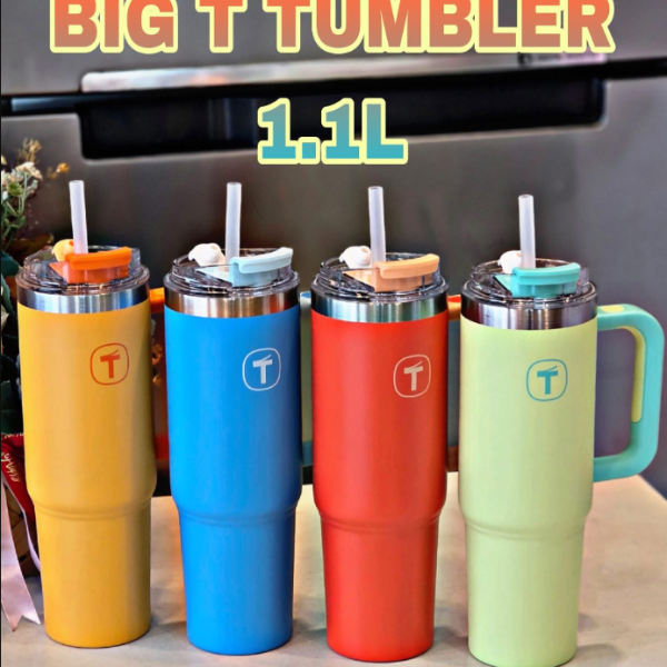 Tuptrung - Ly Giữ Nhiệt Tupperware Big T Có Ống Hút 660ml / 1.1L