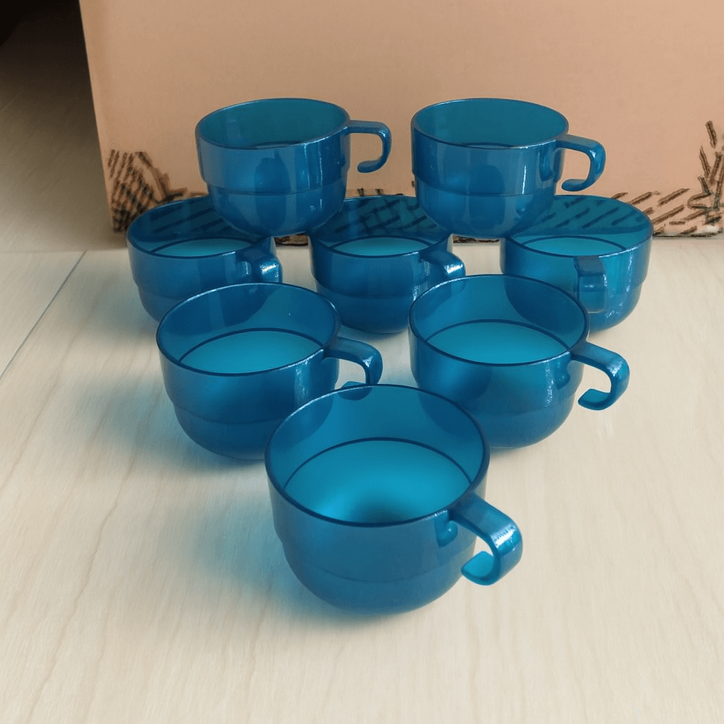 Set 4 Ly 190ml Tupperware - Xanh dương đậm
