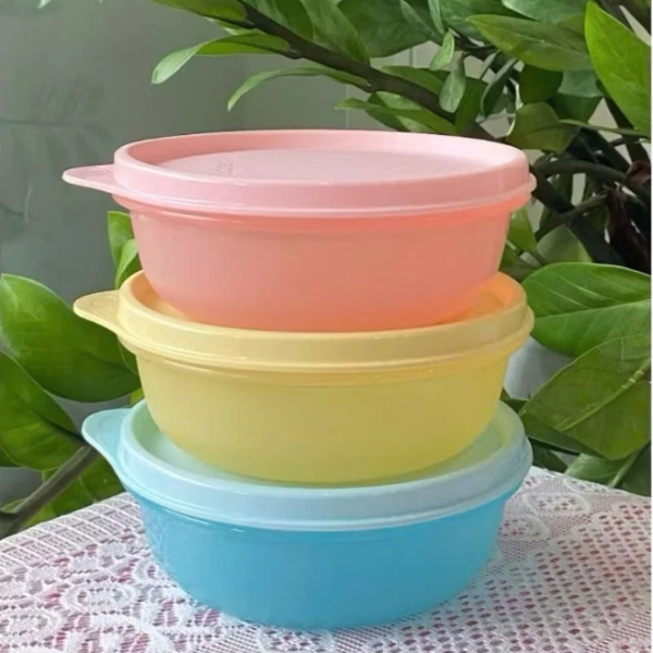 Bộ 3 Hộp Tupperware Trữ Mát và Khô Junior Bowl 300ml - Tupperware Trung Chính Hãng