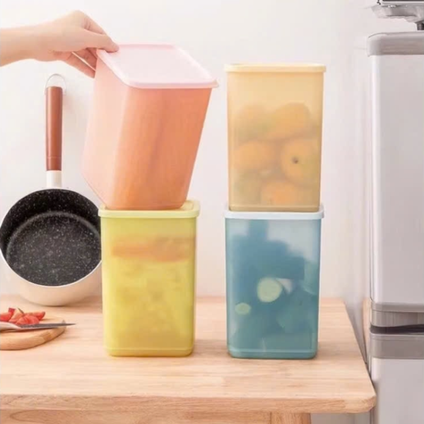 Combo Tuptrung Hộp Mát 2.2L Vuông Cao Tall Square Round (4 Màu 4 Hộp)