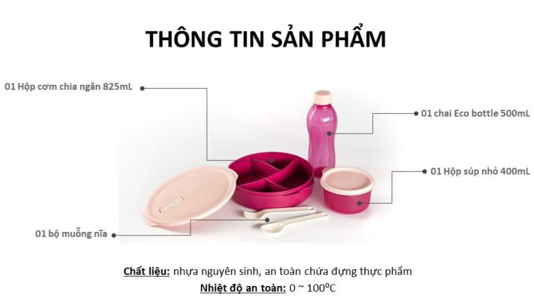 Hộp Cơm Fit To Go Màu Hồng (lẻ)