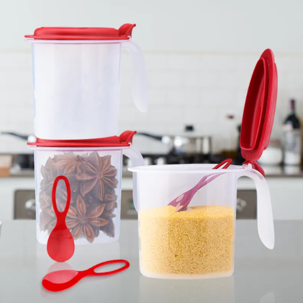 Tuptrung - Hộp Gia Vị Có Muỗng Nắp Bật 500ml Tupperware Salt N Spice (01 Hộp)