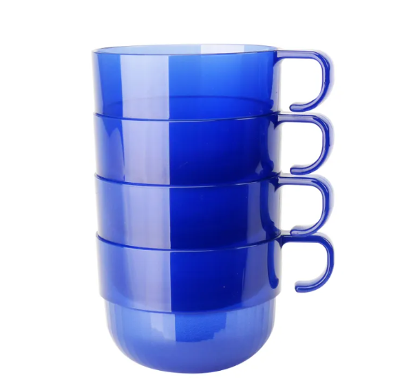 Set 4 Ly 190ml Tupperware - Xanh dương đậm