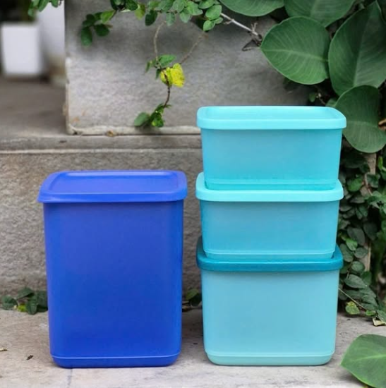 Bộ 8 Hộp  Tupperware Trữ Mát Fresh Block Squar  650ml + 1L + 1.8L  - New Tupperware Chính Hãng