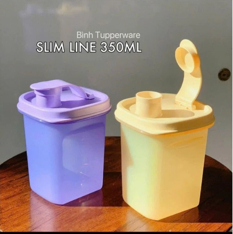 Bộ3 Bình Tupperware Slim 350ml - Tupperware Trung Chính Hãng