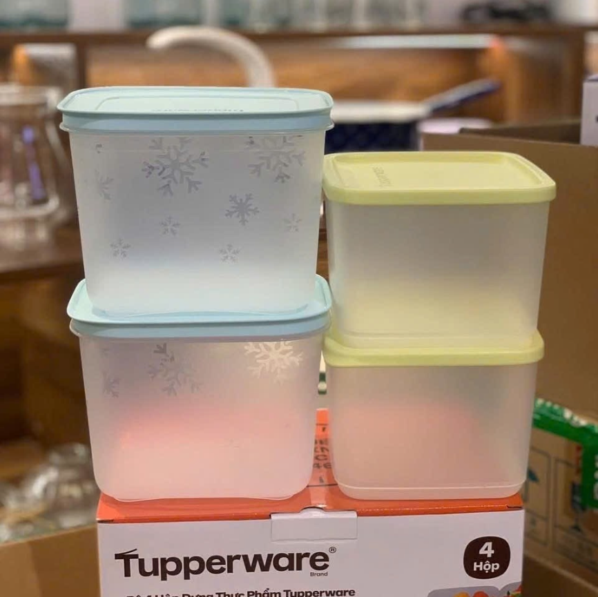 Bộ 4 Hộp Tupperware Trrữ Đông/Mát Starter Set II - New Tupperware Chính Hãng