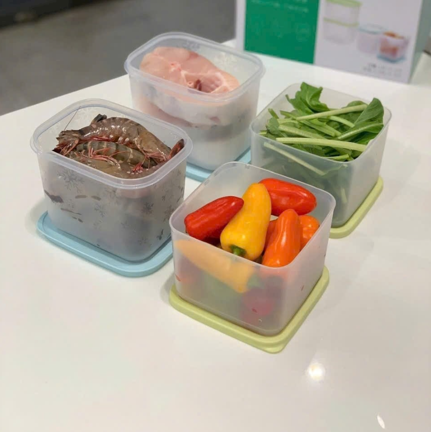 Bộ 4 Hộp Tupperware Trrữ Đông/Mát Starter Set II - New Tupperware Chính Hãng