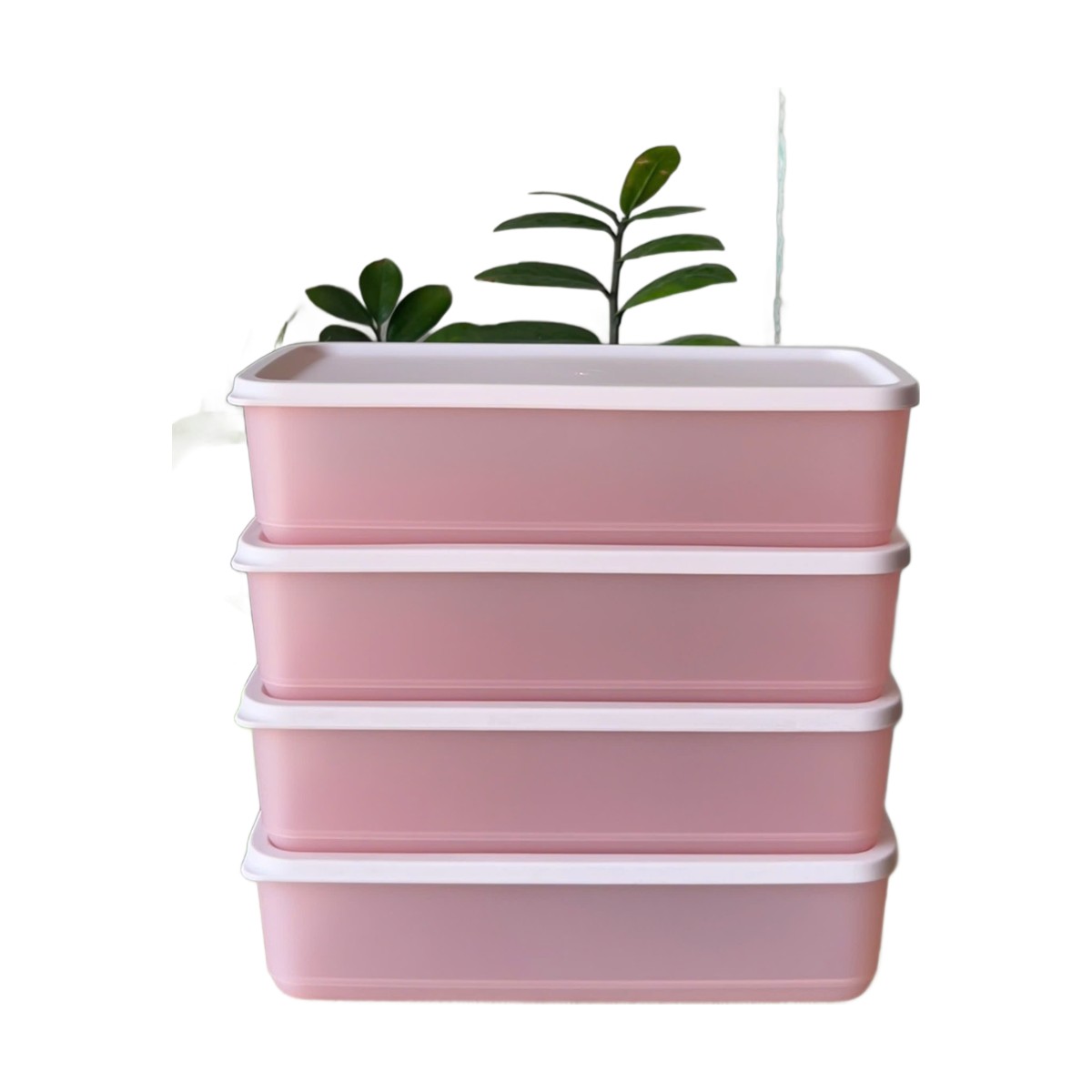 Hộp Trữ Mát Tupperware Cubix Rectangle 1.4L - Màu Hồng