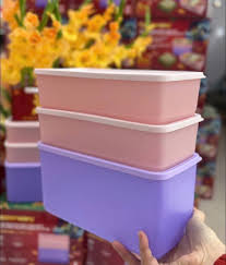Hộp tupperware Trữ Mát Cubix Rectangle 1.4L - Màu Hồng - New Tupperware