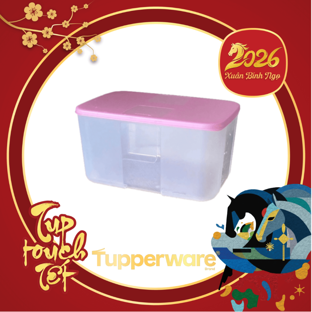 Hộp Tupperware Trữ Đông 2.3L - Nắp Hồng