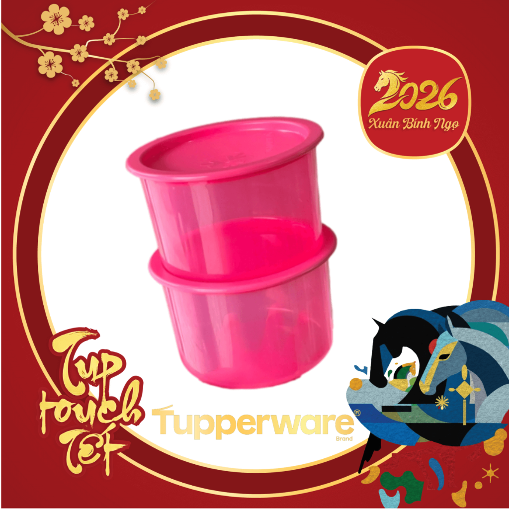 Hộp Tupperware Trữ Mát One Touch 600ml - Đóng Hộp 1 Ấn - Tupperware Malaysia Chính Hãng