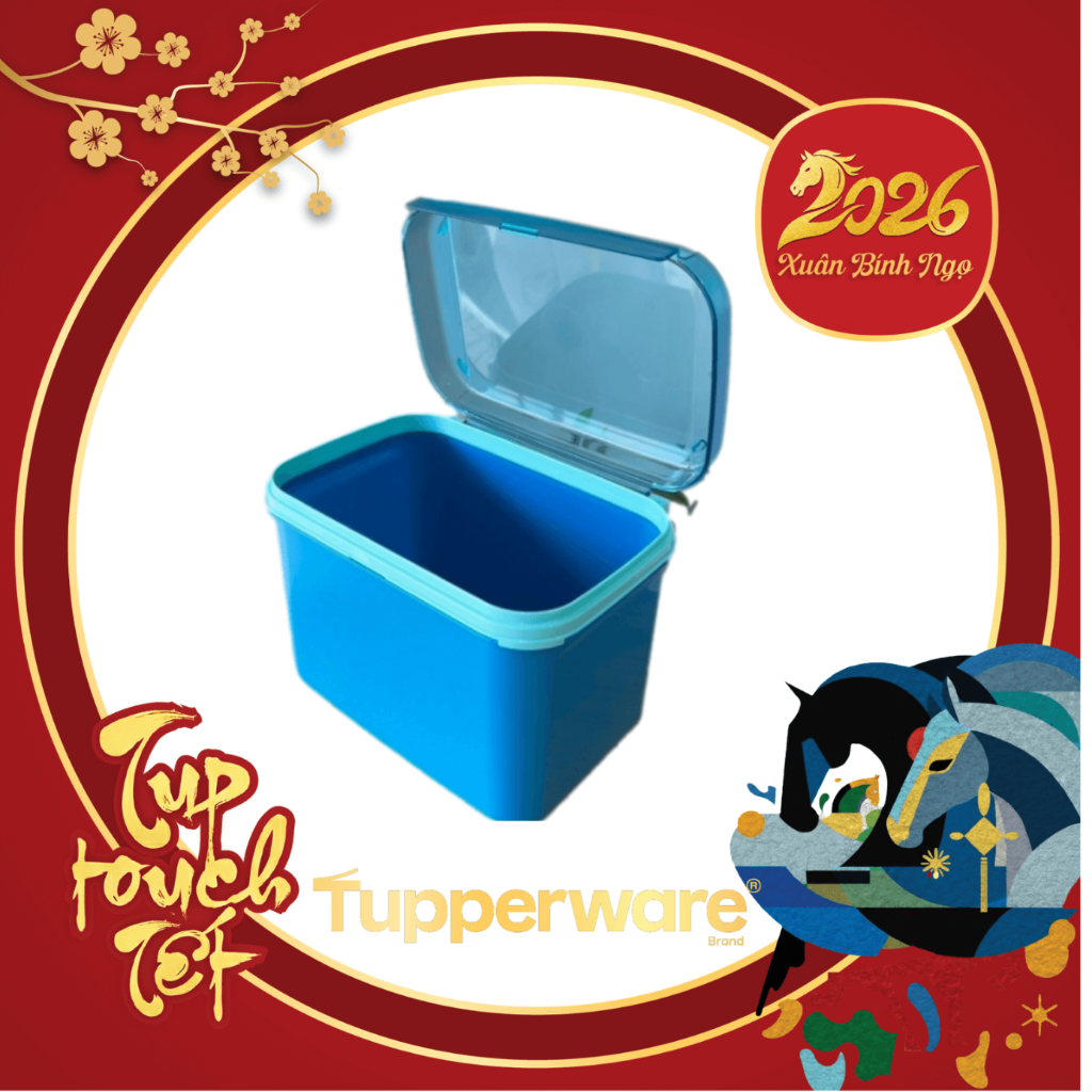 Hộp Tupperware Trữ Mát Ezy Rectangular Keeper 6.5L - Nắp Liền - Tupperware Malaysia Chính Hãng