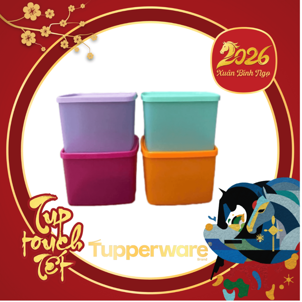 Bộ 4 HộpTupperware Trữ Mát 840ml -  Màu 2025 - Tupperware Trung Chính Hãng