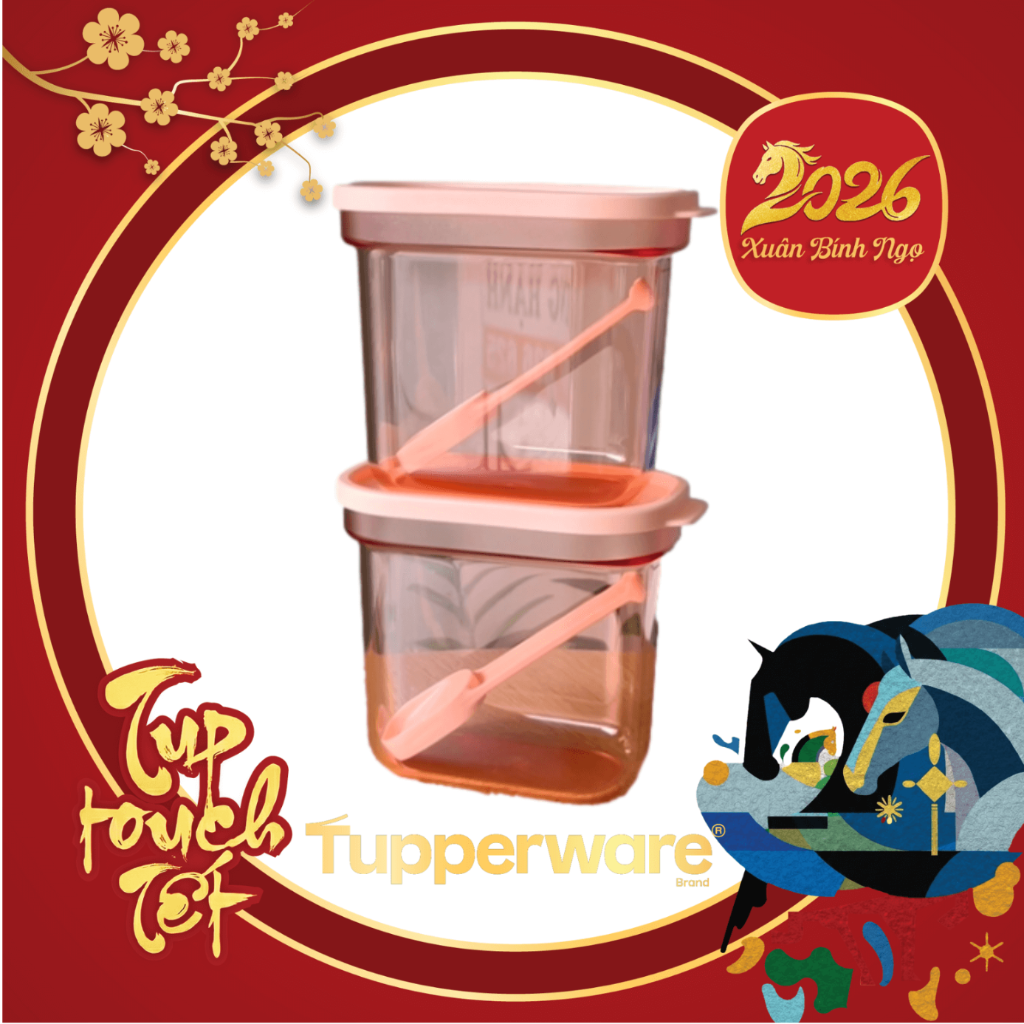 Hộp Gia Vị Tupperware Unami 500ml-Có Muỗng Tupperware Malaysia Chính Hãng