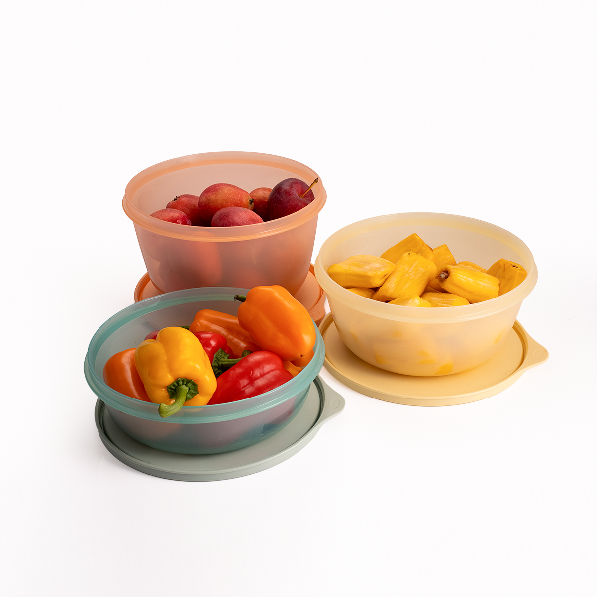 Trọn Bộ 3 hộp đựng thực phẩm Tupperware trữ khô và mát Modular Bowl Variety 1.9L 1.4L 950ml - New Tupperware