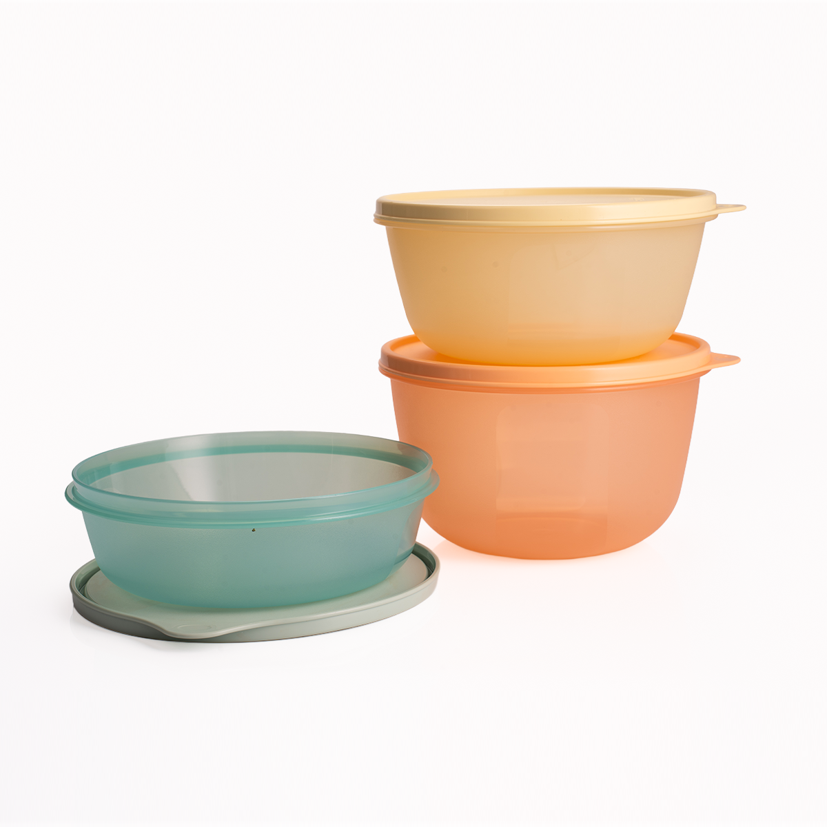 Trọn Bộ 3 hộp đựng thực phẩm Tupperware trữ khô và mát Modular Bowl Variety 1.9L 1.4L 950ml - New Tupperware