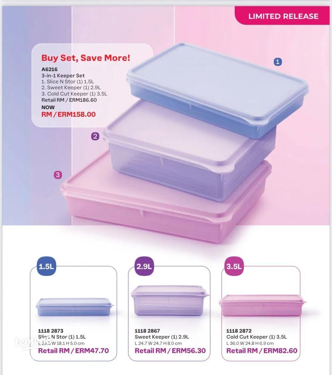 Hộp Tupperware Trữ Mát Cold Cut Keeper - Tupperware Malaysia Chính Hãng