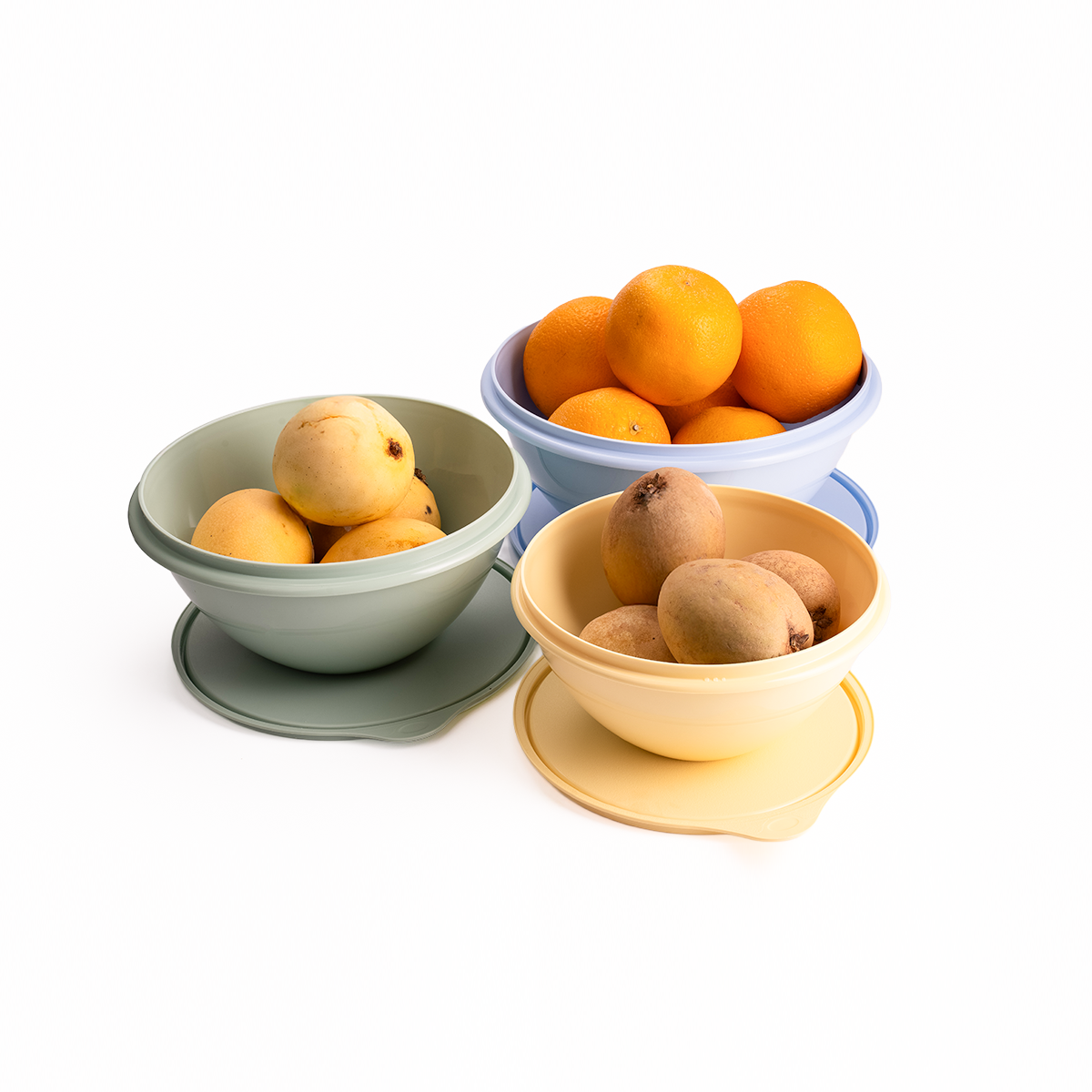 Trọn Bộ 3 Hộp Đựng Thực Phẩm Tupperware Trữ Khô Và Mát Original Bowl 2.5L 1.7L 1.1L - New Tupperware