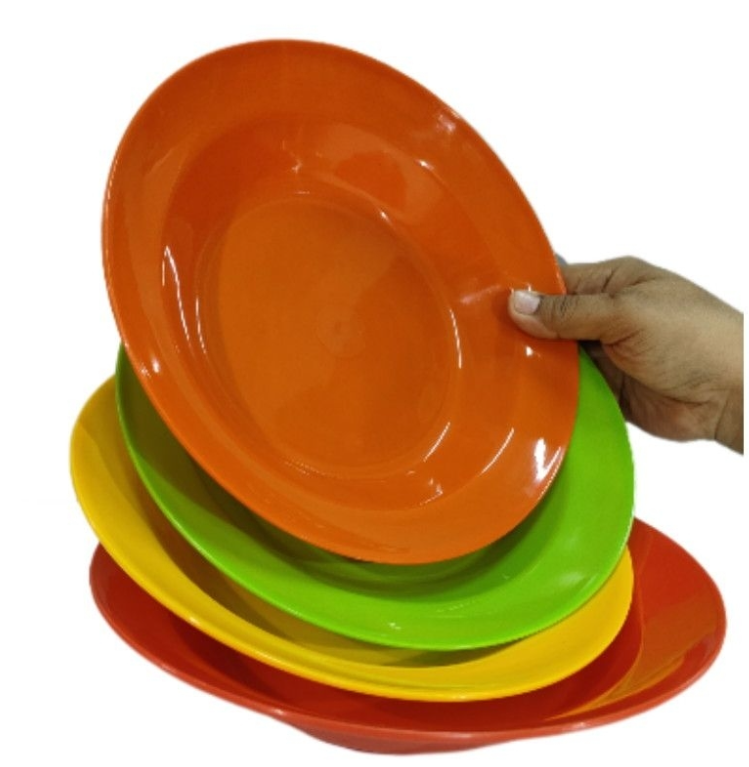 Đĩa tròn hâm lò vi sóng size 390ml (1 cái)