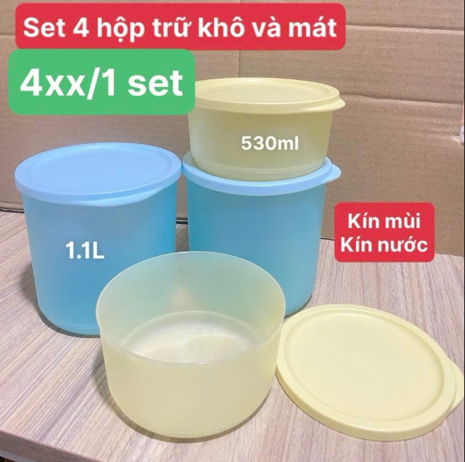 Set Roundtax Tupperware (4)