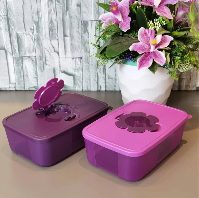 Tupmalay Hộp Đựng Khăn Giấy Nắp Tím Thân Tím (01 Hộp)