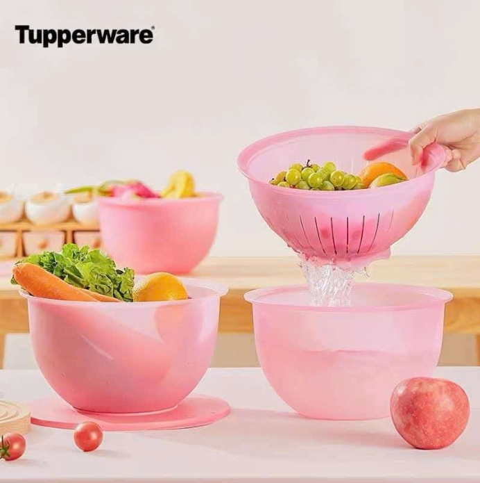 Tuptrung - Set Rổ tô 2 trong 1 4L - màu hồng