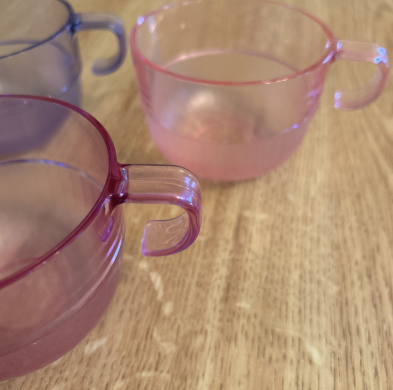Set 4 Ly 190ml Tupperware - Hồng nhạt