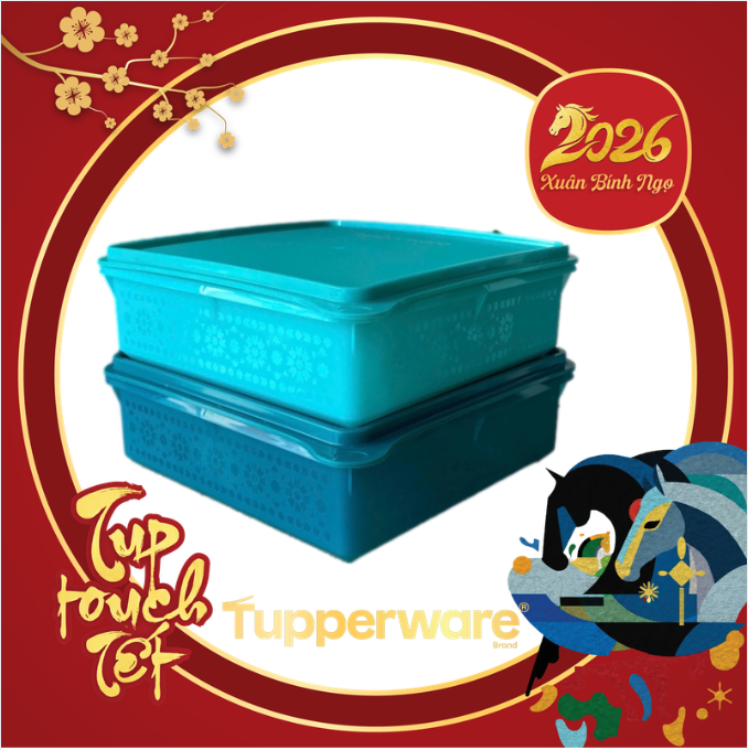 Hộp Tupperware Vuông Trữ Mát Mosaic Keeper 2.9 L  - Tupperware Malaysia Chính Hãng