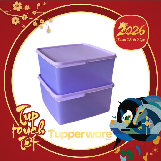 Hộp Tupperware Trữ Mát Vuông Snack & Stack - Tupperware Malaysia Chính Hãng