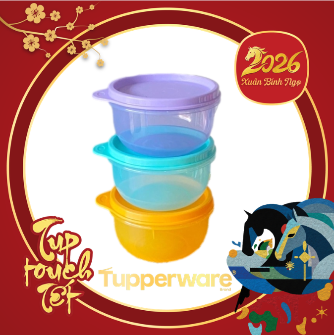 Set 3 Hộp Bowl Tròn Thân Trong 260ml (3 Hộp)
