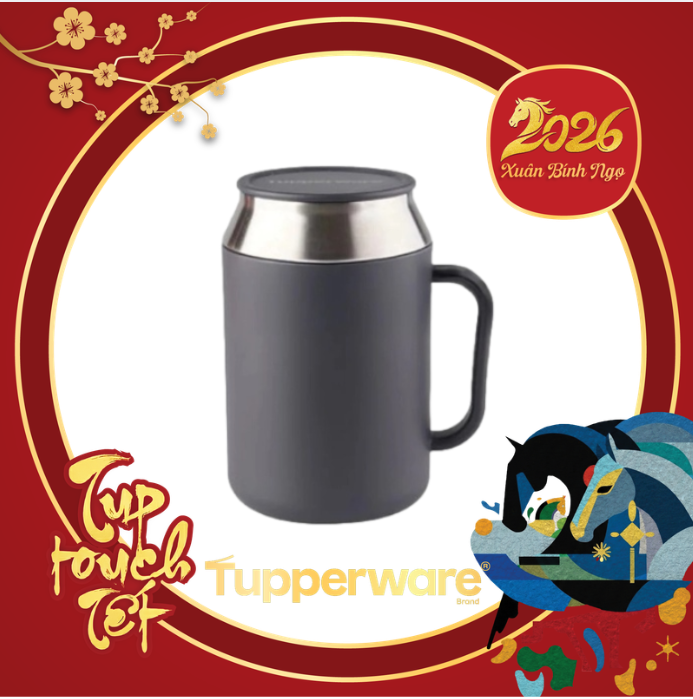 Cốc Giữ Nhiệt Tupperware Có Quai Jual Insulated Mug Insulated Mug 400ml  - Tupperware Malaysia Chính Hãng