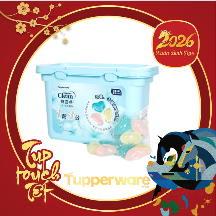 Hạt Giặt Tupperware 3 Trong 1 - Làm Sạch Và Khử Trùng Bằng EnzymeHoạt Tính Mà Không Có Chất Huỳnh Quang