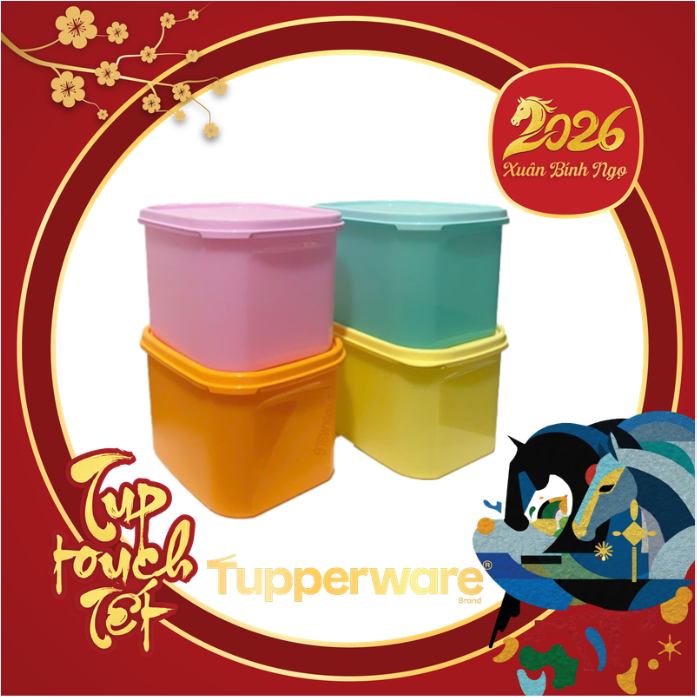 Bộ 4 Hộp Tupperware Trữ Mát Colorful 1.9L - 2025 - Tupperware Trung Chính Hãng