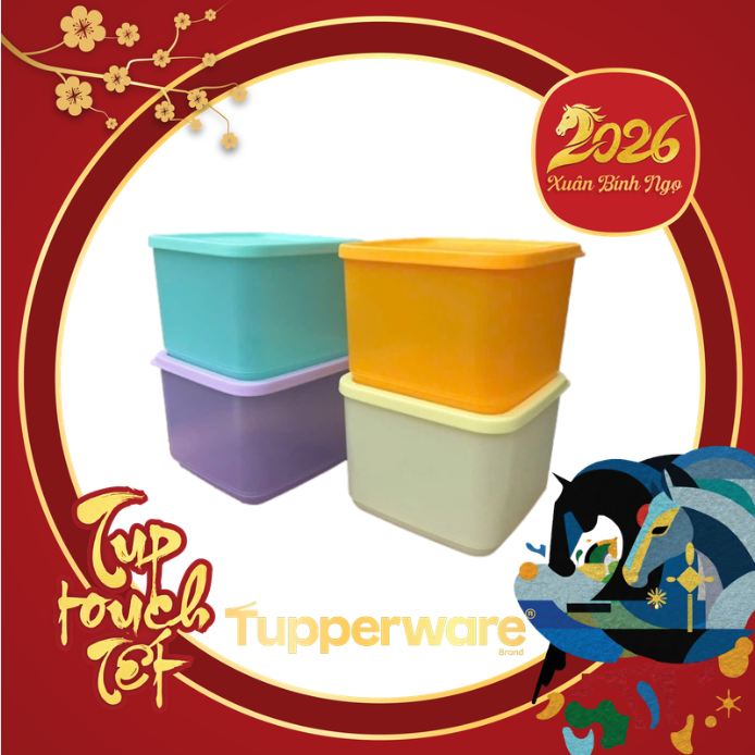 Hộp Trữ Mát Tupperware Medium Square Round 1L
