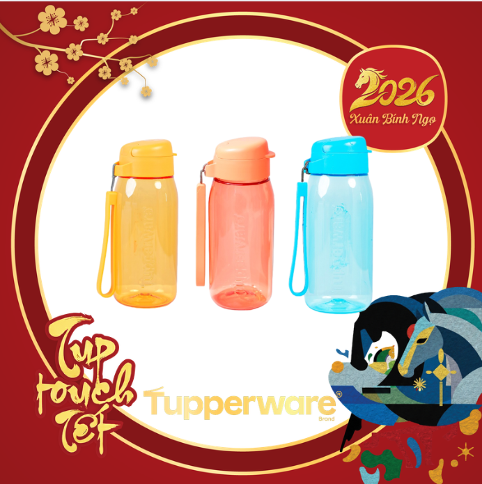 Bình nước Tupperware Lohas Flask 550ml - New Tupperware Chính Hãng
