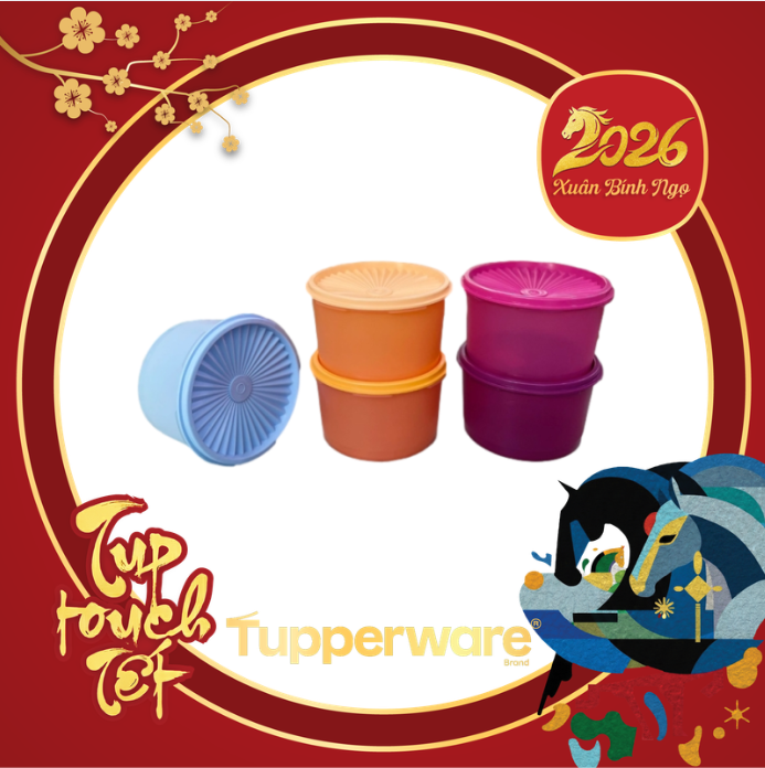 Bộ Hộp Tupperware BQTP Midi Deco (5 Hộp)