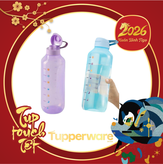 Bình Nước Tupperware 2L Có Vạch Chia Motivation