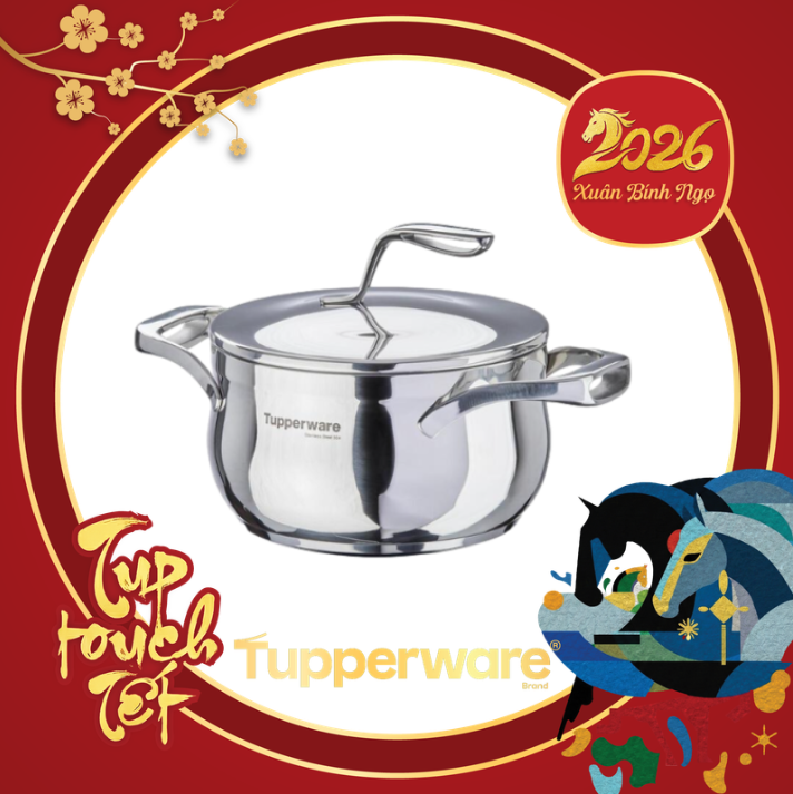Nồi Tupperware Mastro Stockpot 5L Nắp Kim Loại