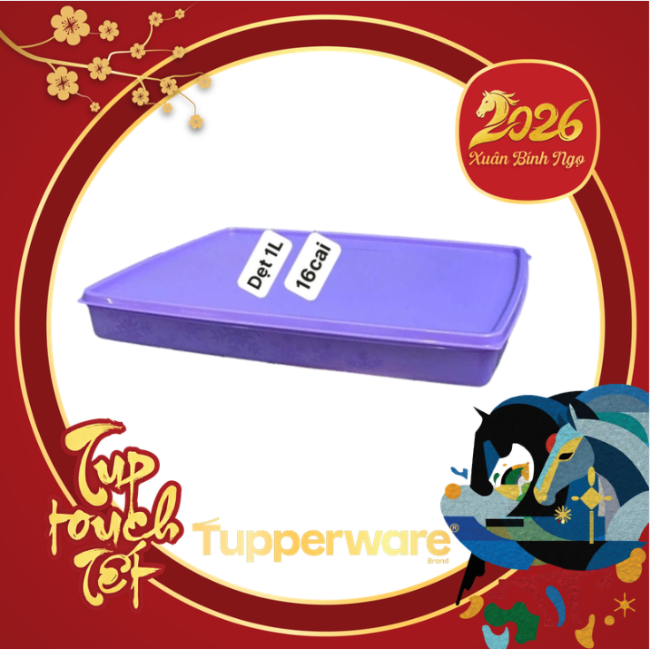 Tupmalay - Hộp Đông Dẹt Snowflake 1L (01 Hộp)