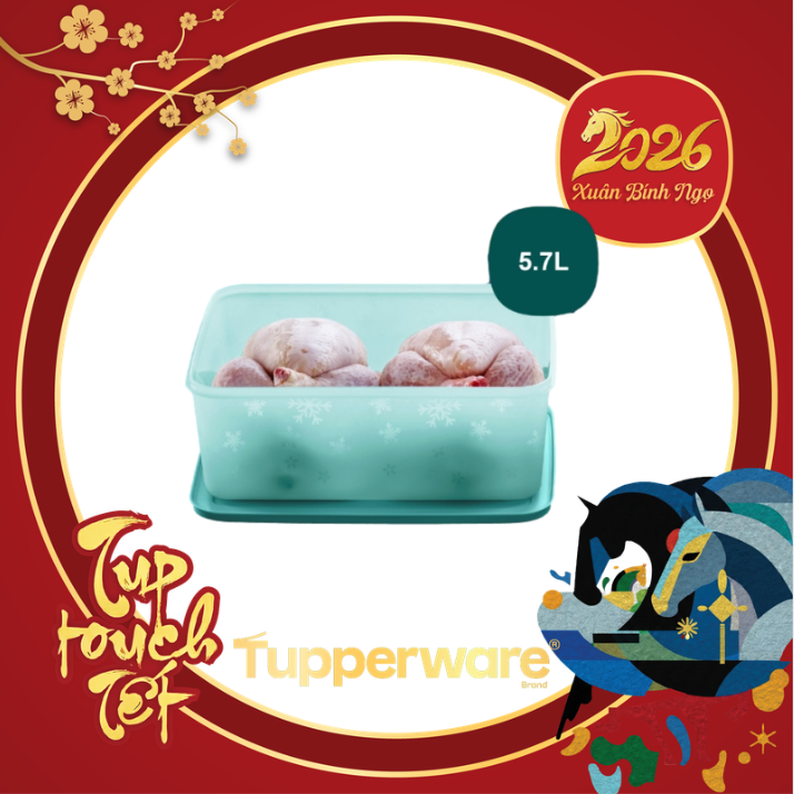 Hộp Tupperware Freemate Gen II 5.7L - Đông Dẻo Cao Cấp - Tuppperware Chính Hãng