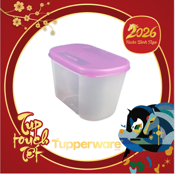Hộp Tupperware Trữ Đông - Nắp Tím 1.2L - Tupperware Malaysia Chính Hãng