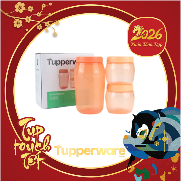 Bình Jar 325ml Tupperware - cam