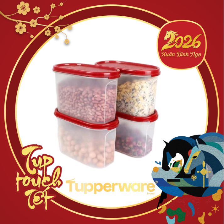 Hộp Khô Nắp Đỏ Tupperware