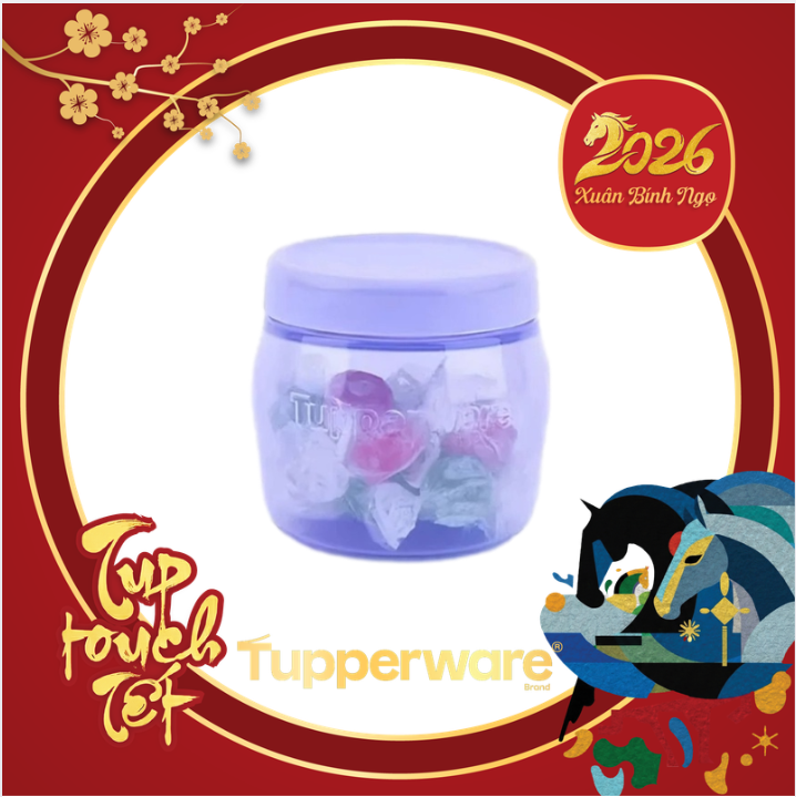 Bình Jar 325ml Tupperware - tím