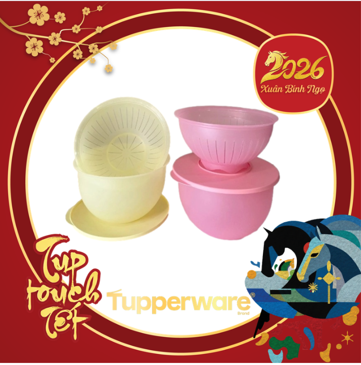 Set rổ tô 2 trong 1 Tupperware 4lit